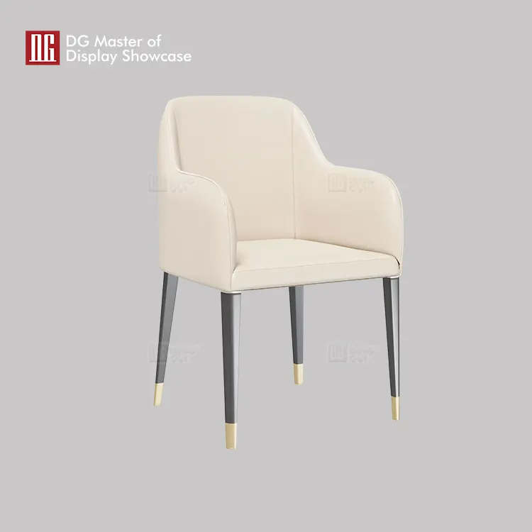Luxury Beige Leather Chair: Modern Elegance & Comfort 2