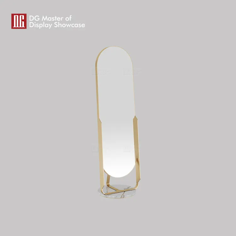 Luxury Oval Floor Mirror with Marble Base for Jewelry Stores 2