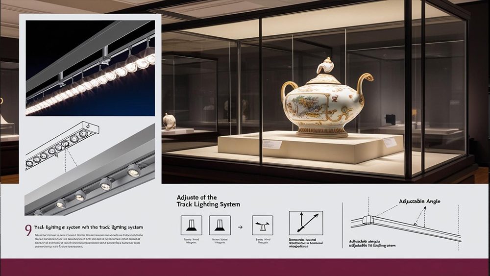 Museum display showcase track lights: how to flexibly adjust and accurately angle 1
