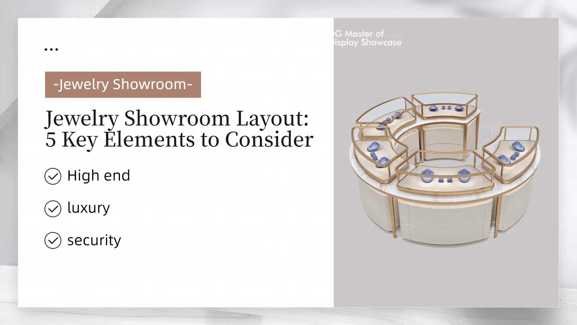 Jewelry Showroom Layout: 5 Key Elements to Consider | DG Display Showcase