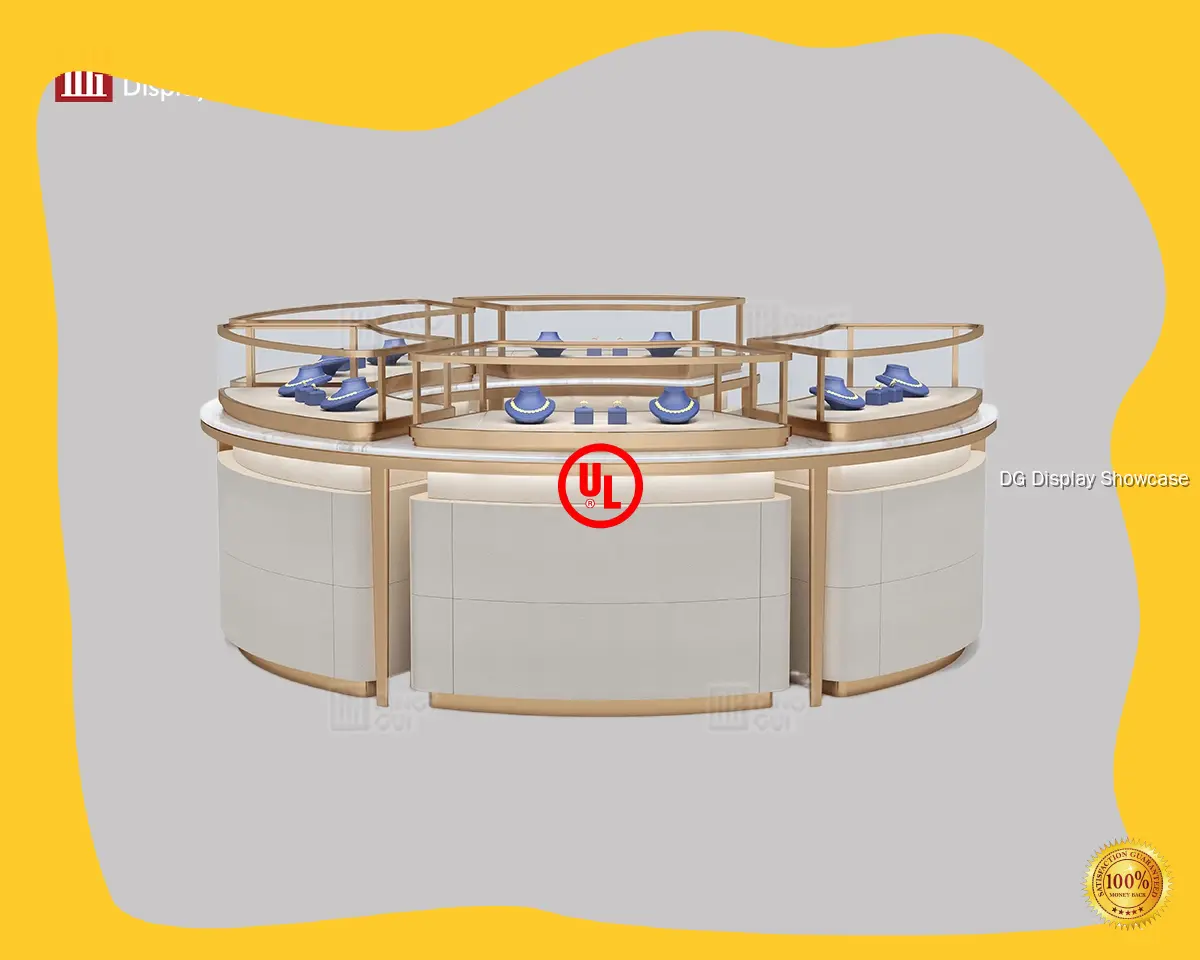Luxury Gemstone Jewelry Showcase: Elevate your display with our high-end kiosk cases 1