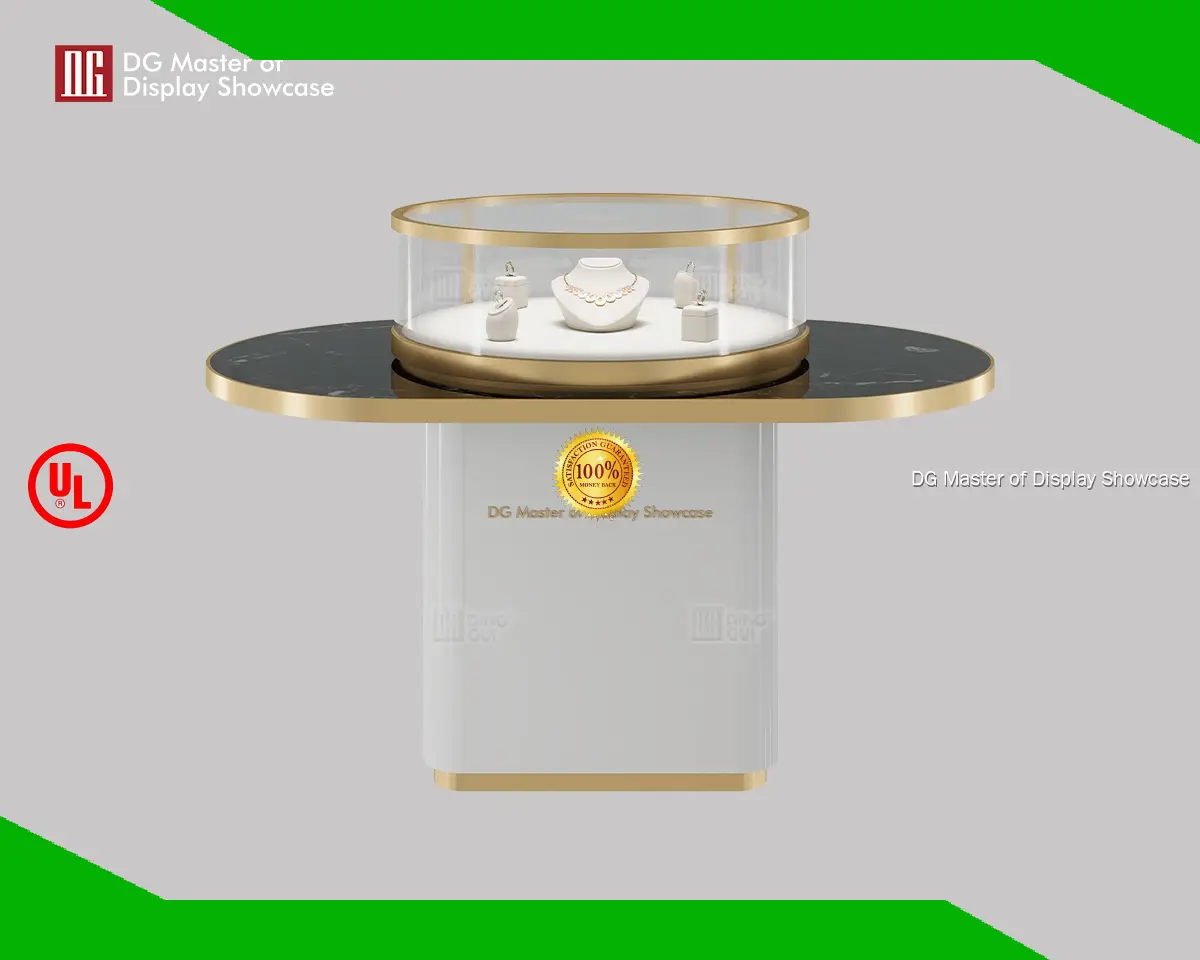 DG Circular Glass Jewelry Showcase - Luxury Design & Clever Storage 1