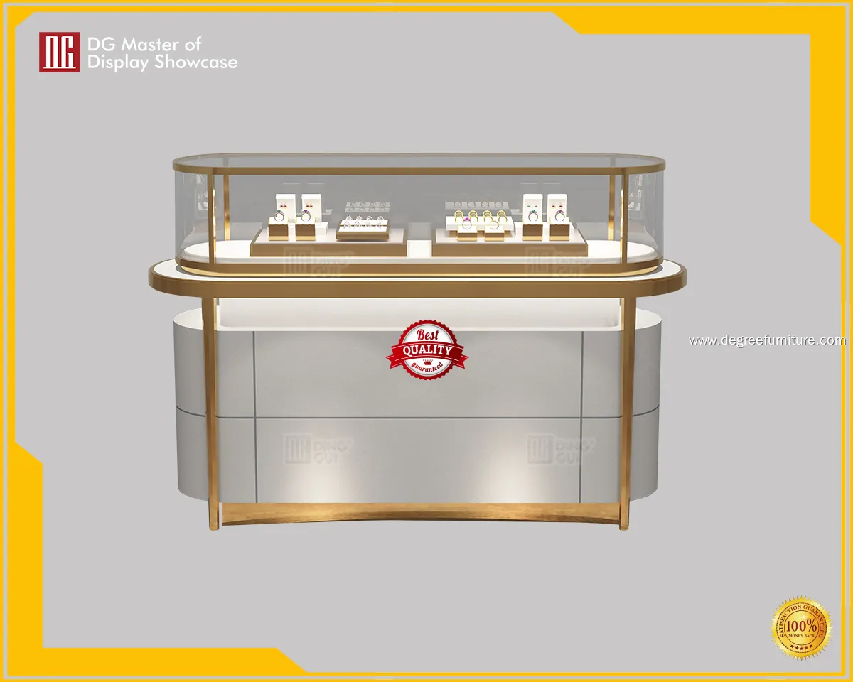 Luxury Oval Jewelry Watch Display - Island Display Counter 1