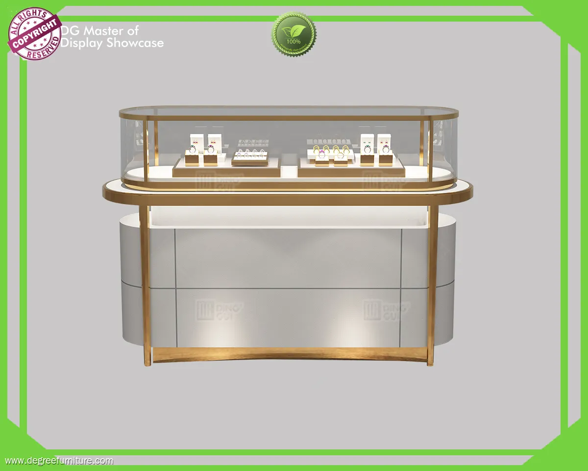 Luxury Oval Jewelry Watch Display Showcase — Island Display Counter 1