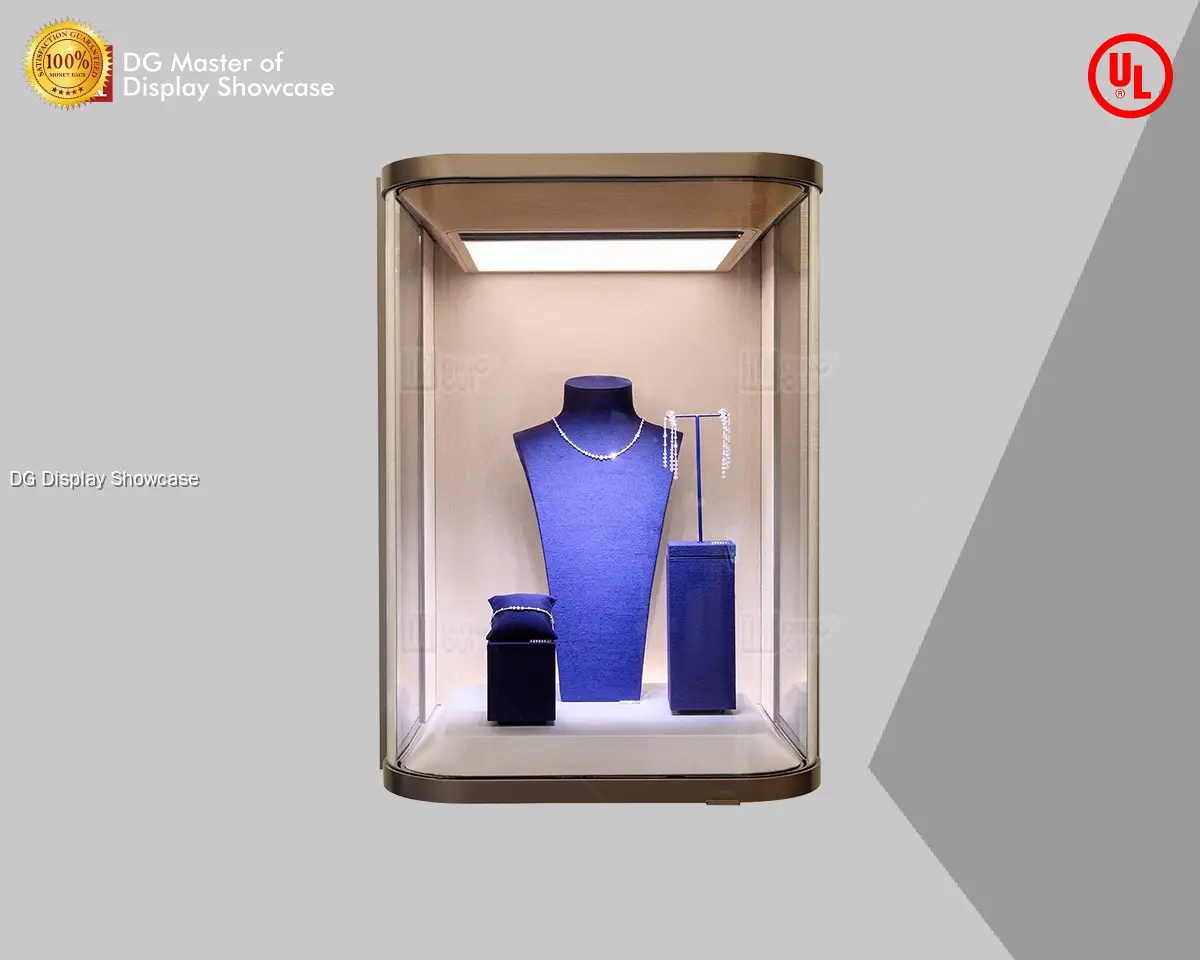 DG Jewelry Watch Display Case: Rotating Showcase with Ultra-Clear Glass 1