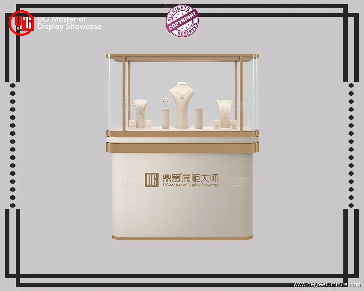 Luxury Vertical Jewelry Display Showcase - High-capacity, Secure & Customizable 1