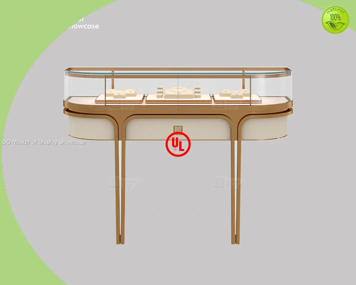 luxury front locking glass display cases manufacturer | DG Display Showcase 1