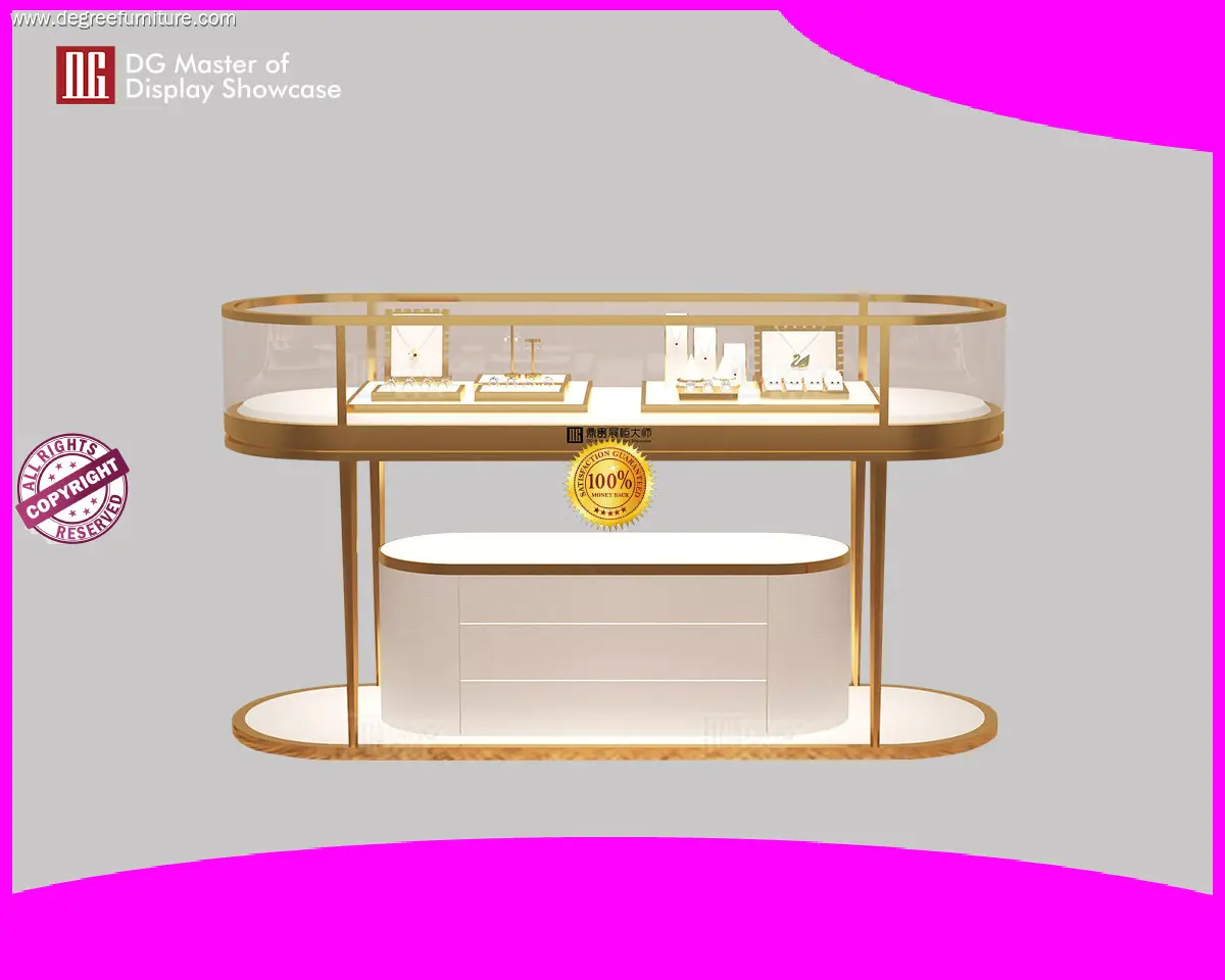 Luxury Oval Jewelry Watch Display - High-End Showcase with Smart Electronic Lock and Intelligent Lighting 1