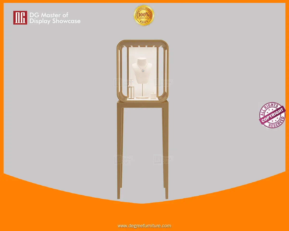 High-end Jewelry & Watch Display Showcase - Elegant Design, Smart Lock, Adjustable Lighting, Customizable, ISO Certified 1