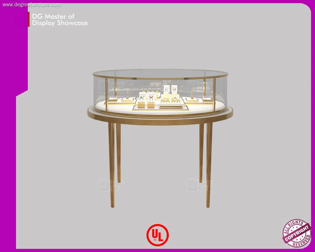 Luxury Round Jewelry Watch Showcase - DG Display Showcase 1