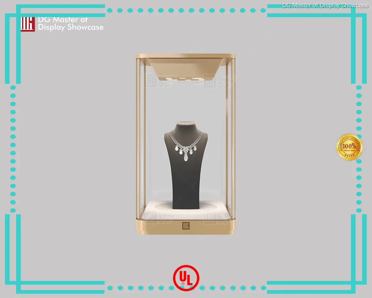 DG Rotating Jewelry Watch Showcase: Ultra-Clear Glass & Secure Lock 1
