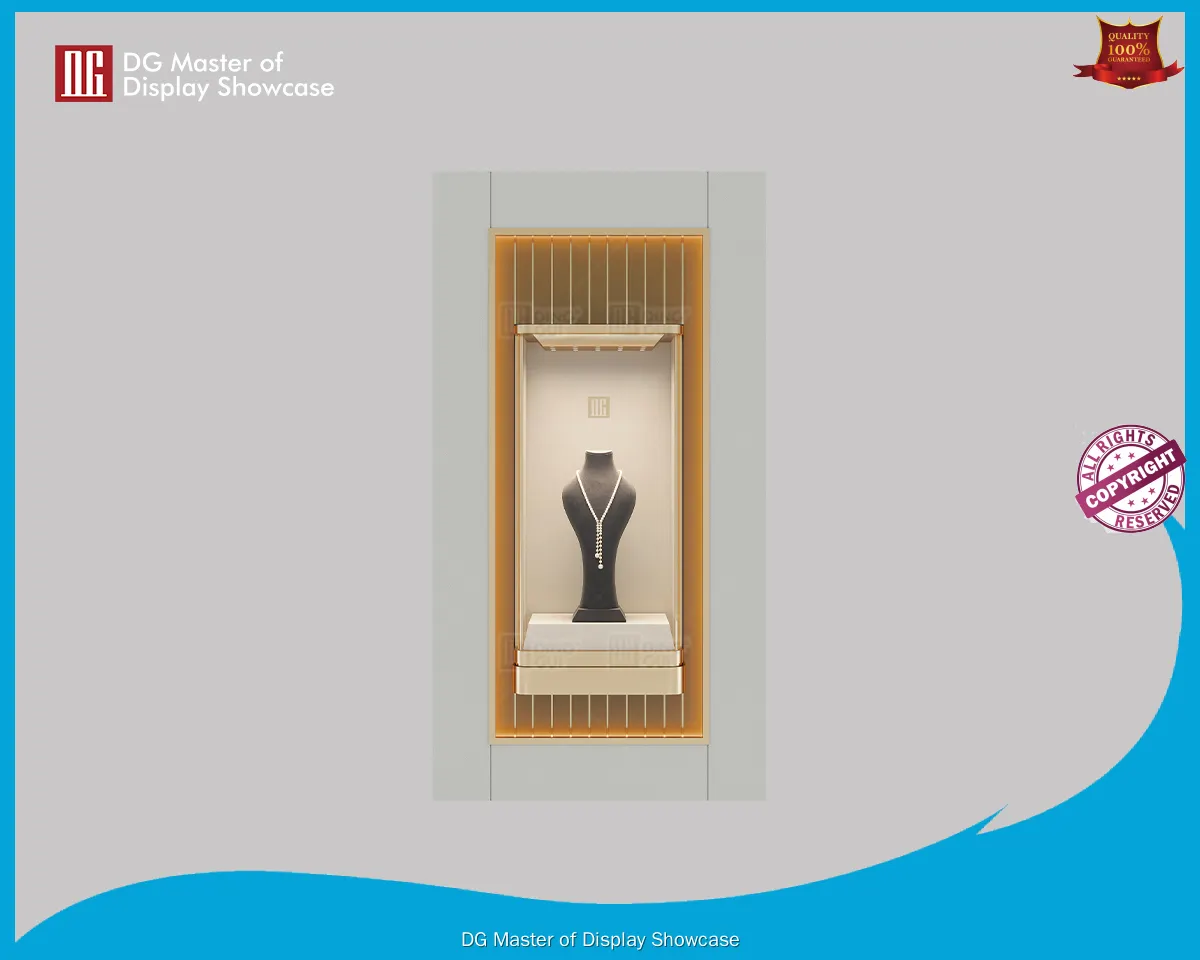 Bepoke black tall display cabinet manufacturer | DG Display Showcase 1