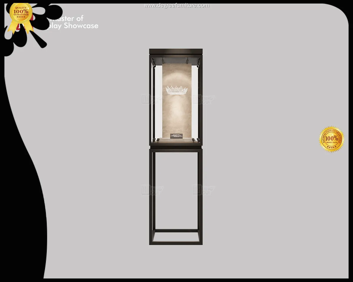 DG Antique Bronze Jewelry Showcase with Ultra-Clear Glass 1