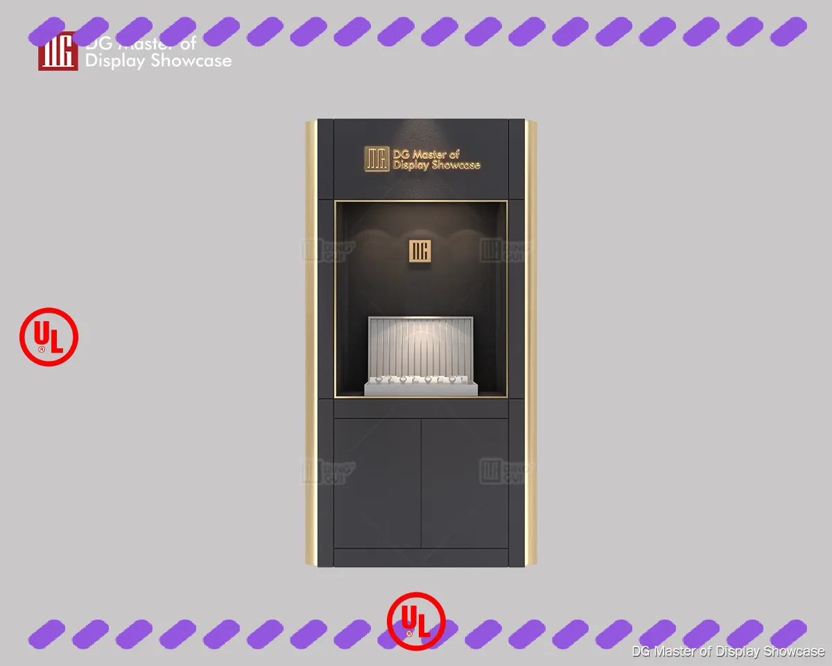 Luxury Watch Display Wall Cabinet: Black Metal Showcase 1