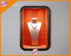 Luxury Sensor-Opening Wall Display Cabinet with Smart Lighting & Orange Leather Accents 1
