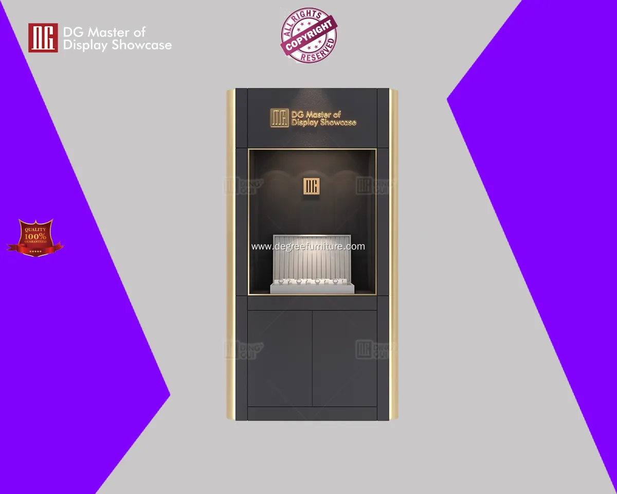 Custom black glass display cabinet wholesale Manufacturer | DG Display Showcase 1