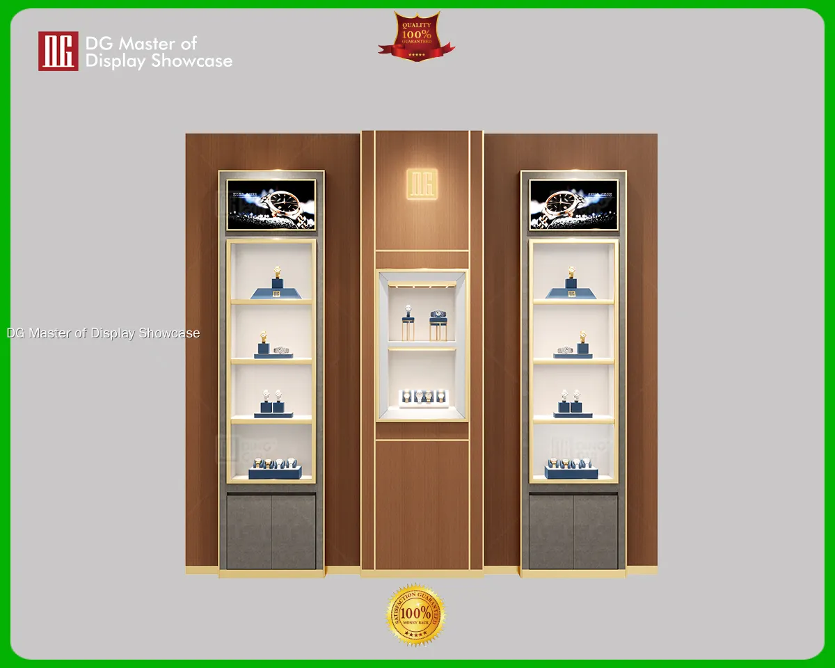 custom black showcase cabinet wholesale | DG Display Showcase 1