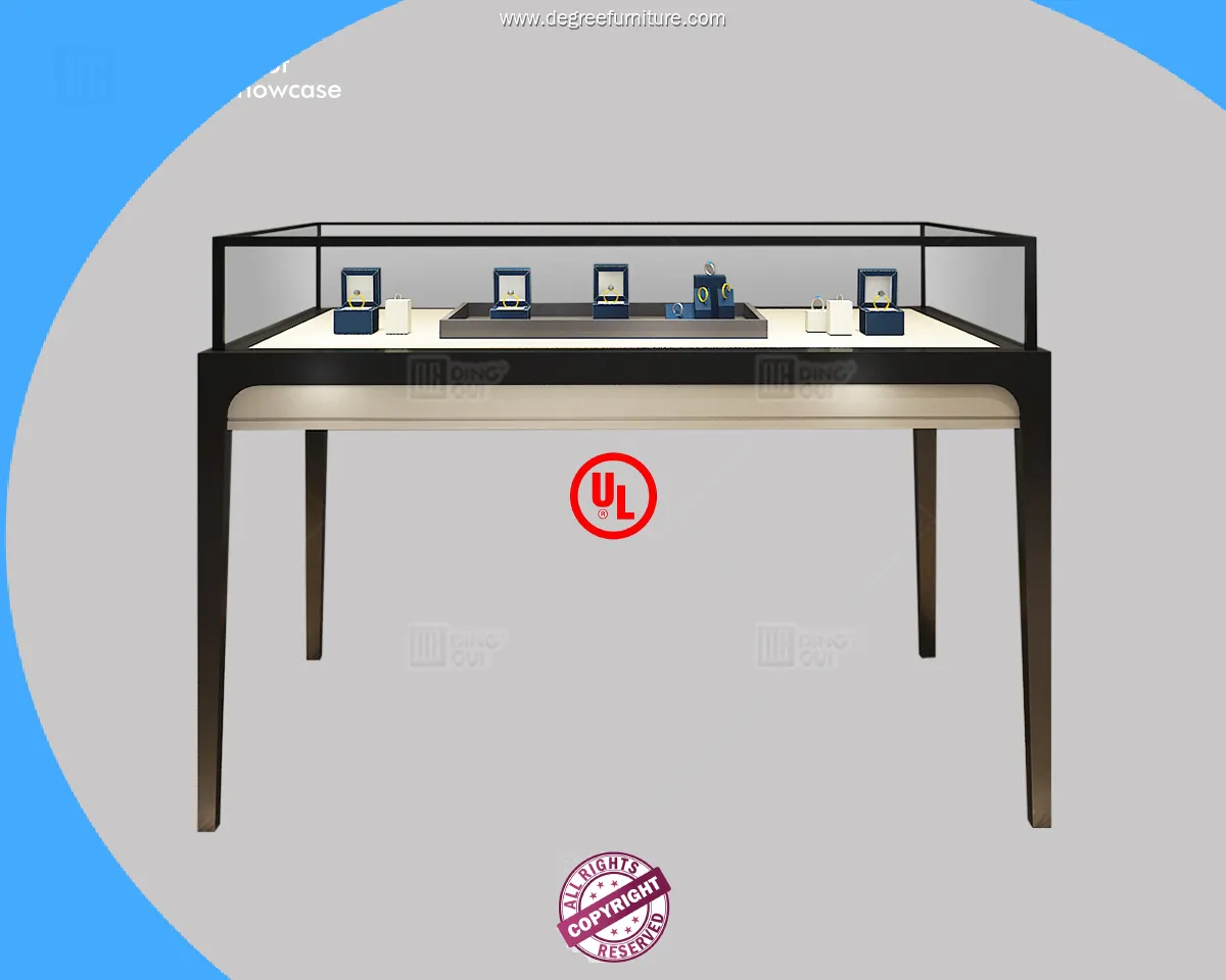 Luxury Jewelry Watch Display Showcase - Front Locking Glass Display Case 1