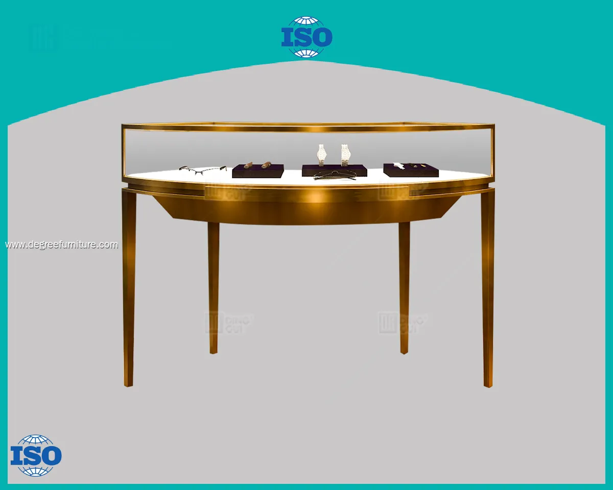 Luxury Curved Jewelry & Watch Display Showcase - One-stop Retail Solution 1
