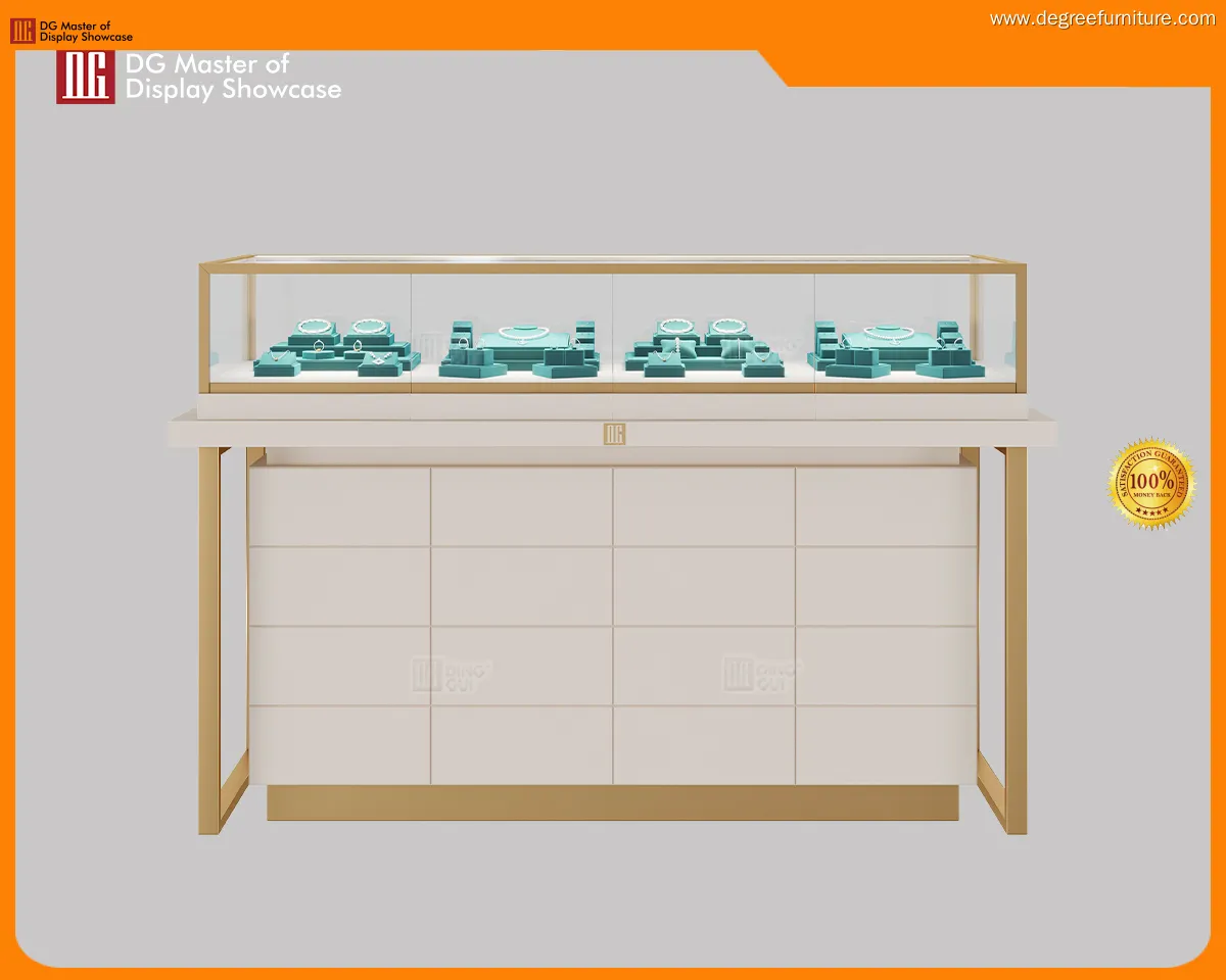 luxury front locking glass display cases supplier | DG Display Showcase 1