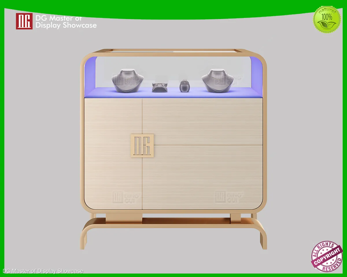 high end front locking glass display cases wholesale | DG Display Showcase 1