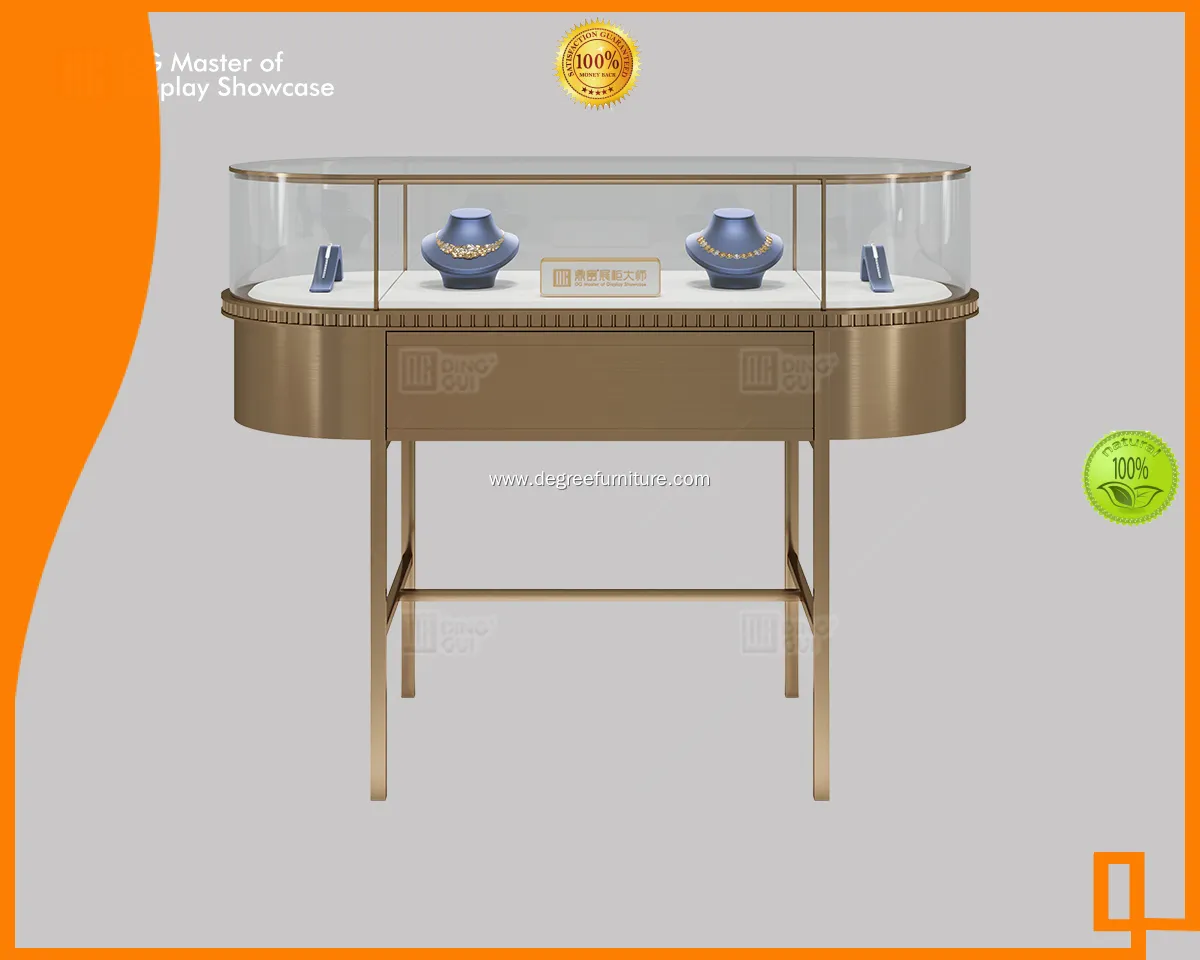 Front Locking Glass Jewelry Showcase 1