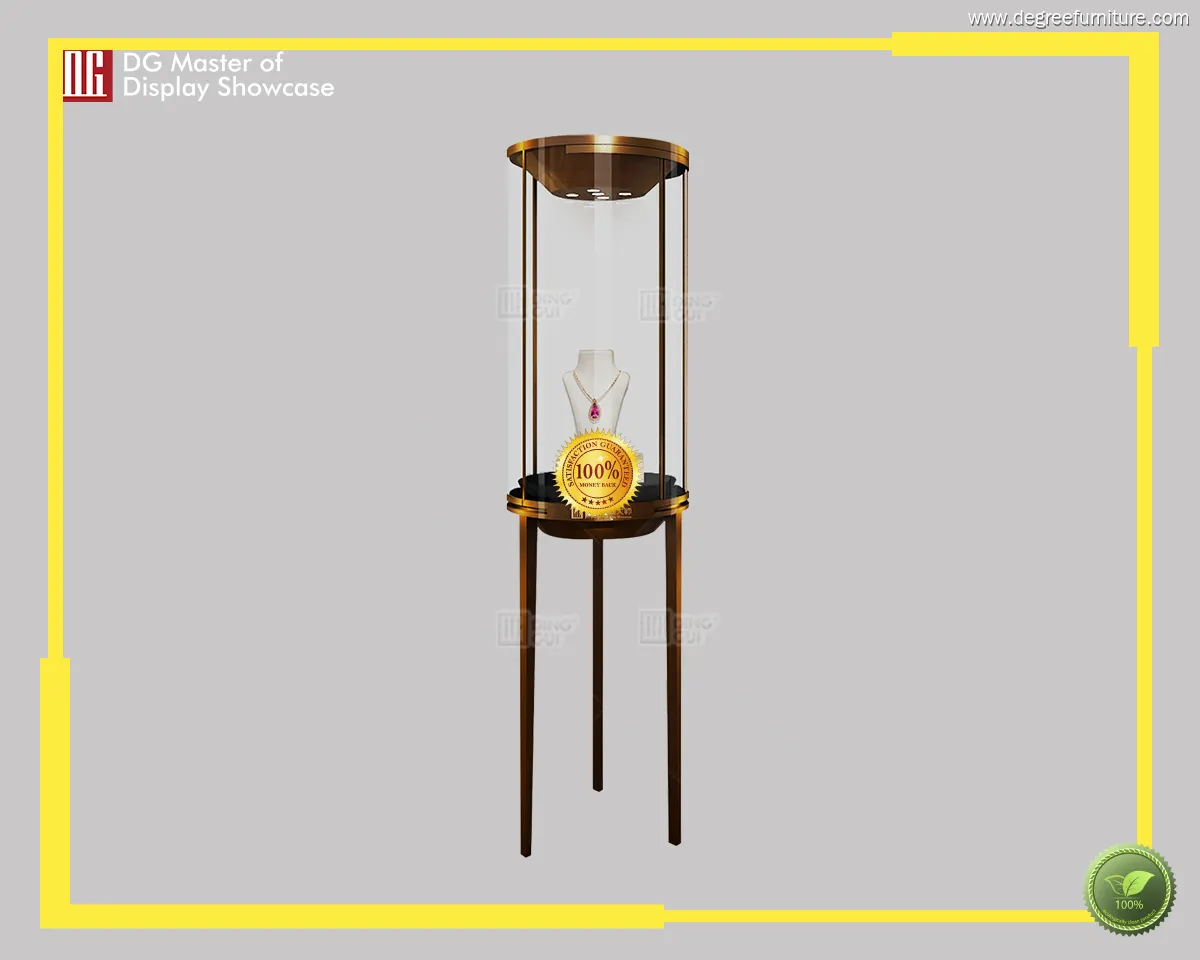 Upright Glass Display Cabinet: High-End Luxury Showcase 1