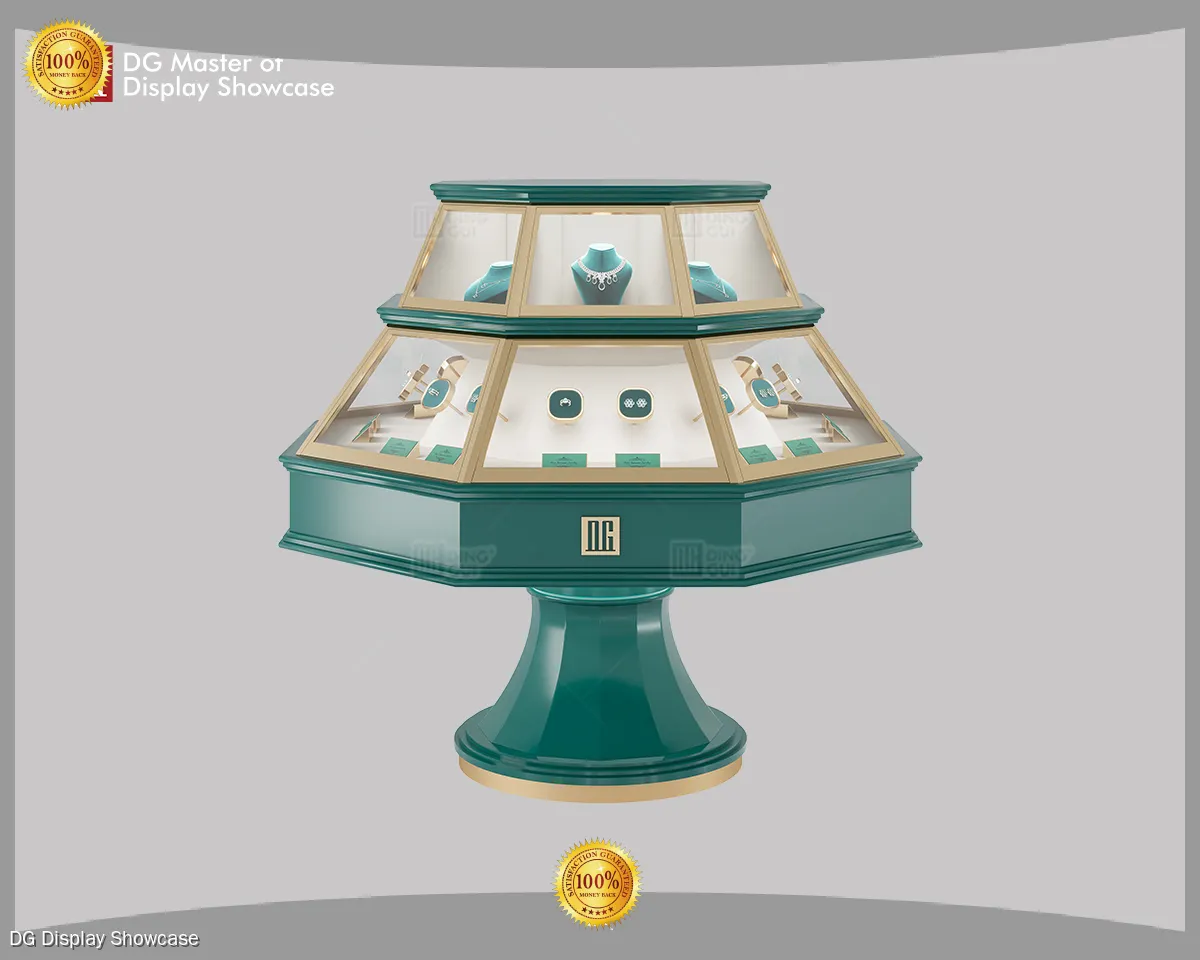 DG Jewelry Display Cabinet: Enhancing Beauty with Gemstone Lighting & Ultra-White Glass 1