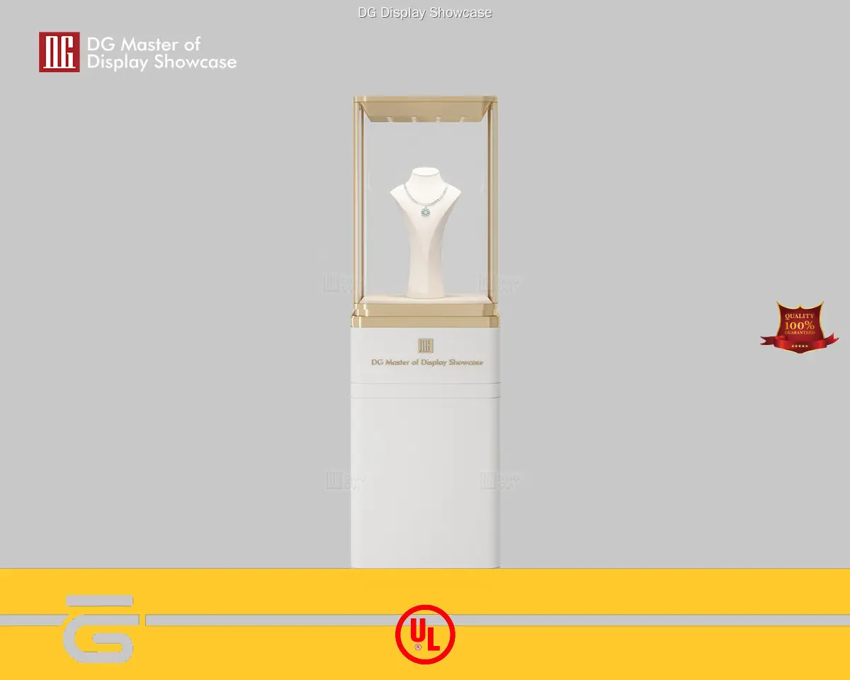 luxury free standing glass display case factory | DG Display Showcase 1
