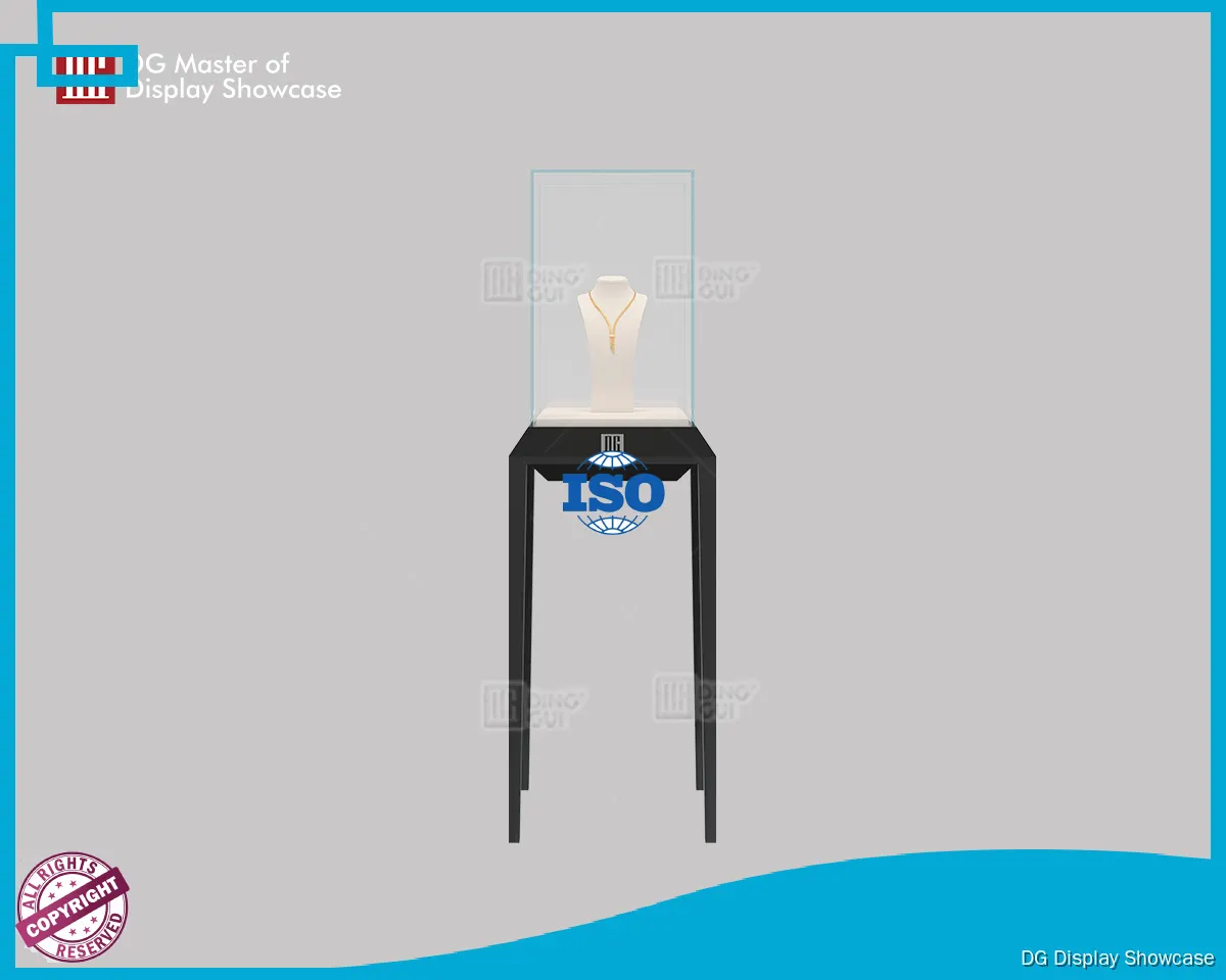 High-End Jewelry Vertical Display Cabinet: Adjustable Lighting & Glass Frame 1