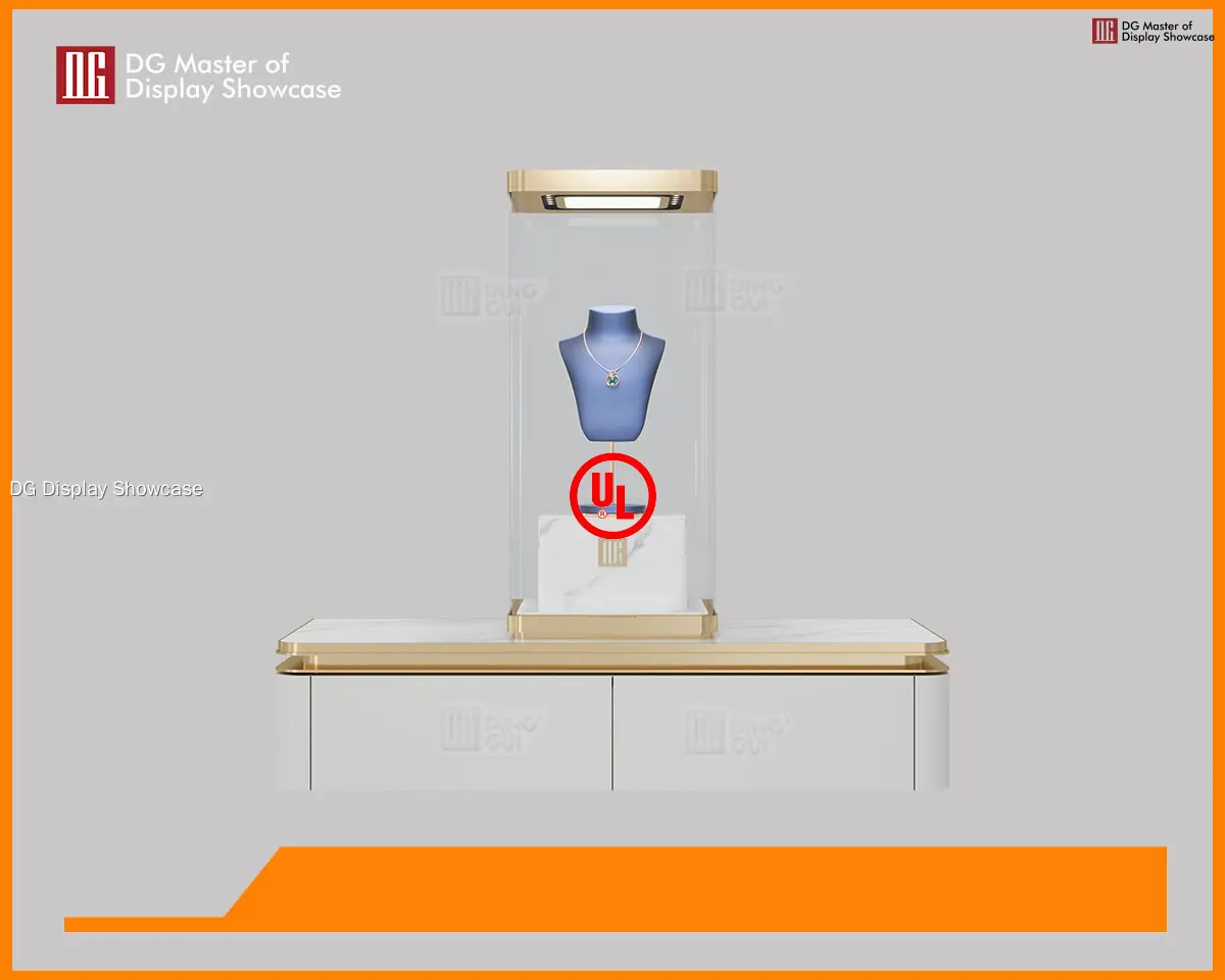 Bepoke black glass display case supplier | DG Display Showcase 1