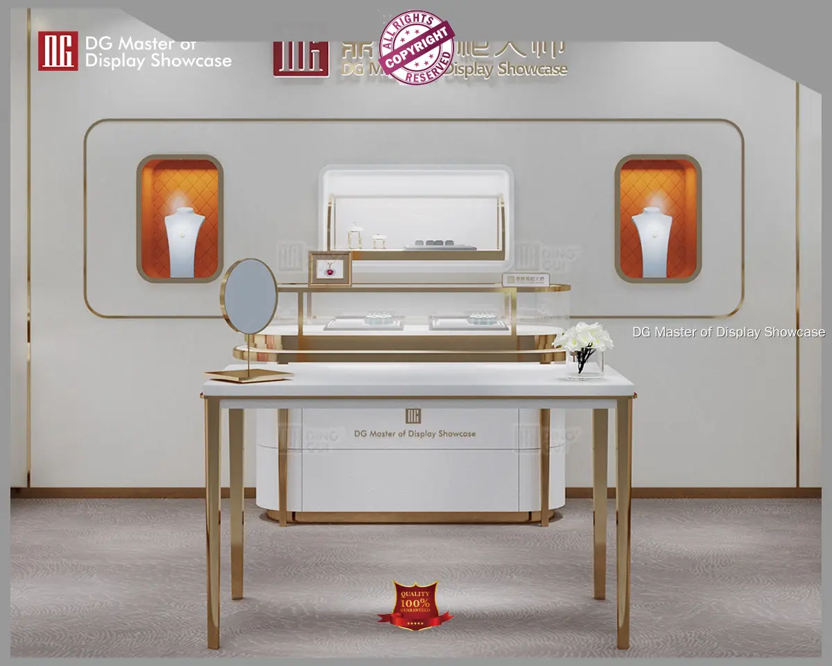 DG Display Showcase | Top black corner display cabinet wholesale 1