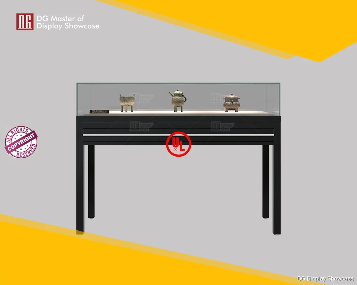 Commercial Glass Display Case - High-Security Museum Showcase 1