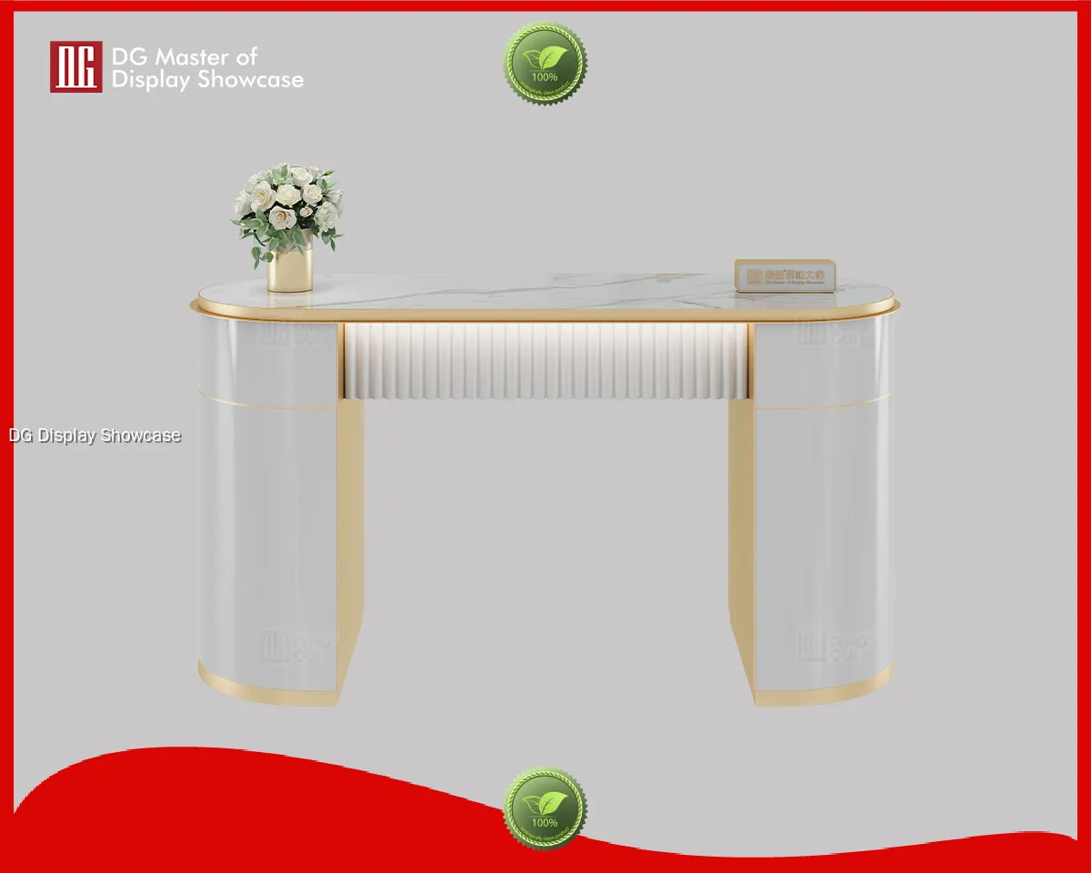 Luxury Marble Jewelry & Watch Consultation Desk - Prestige & Functionality 1