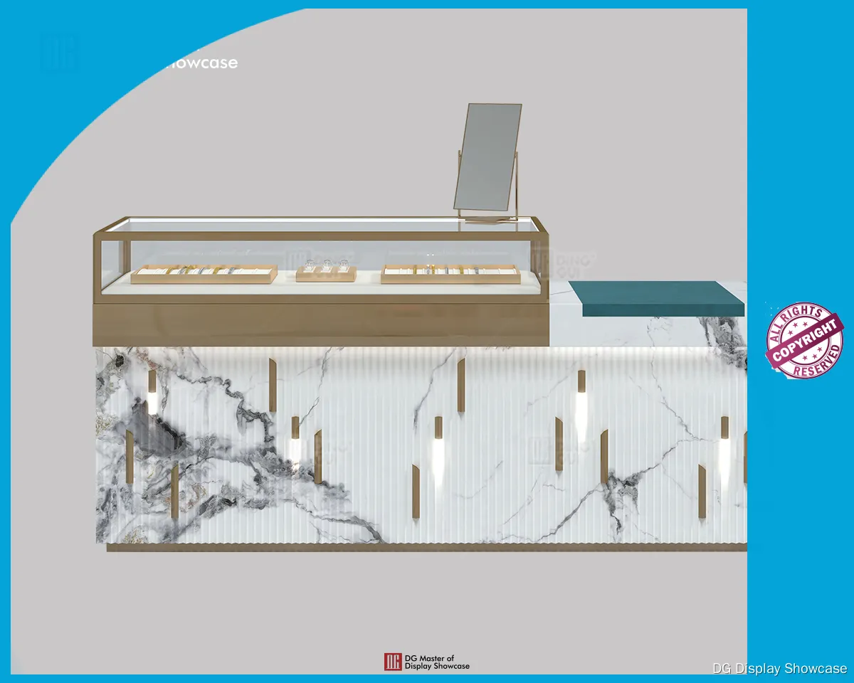 Luxury Jewelry Experience Table - Minimalist Design, High Performance 1