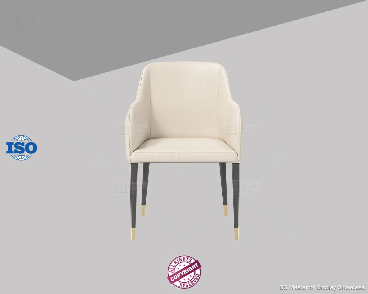 Luxury Beige Leather Chair: Modern Elegance & Comfort 1