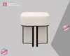 Luxurious Beige Leather Jewelry Stool 1