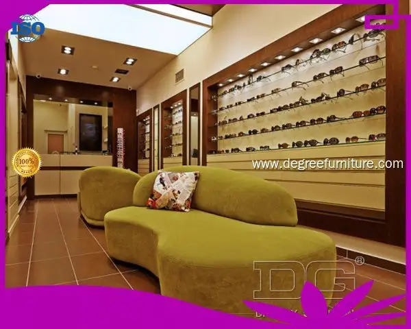 White Wooden Temper Glass Eyeglasses Cabinet - Premium Quality, Factory Direct Price 1