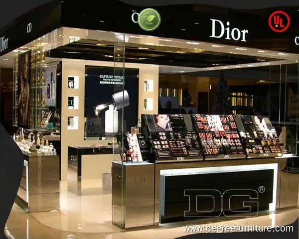 Wooden Glass Cosmetic Display Cabinet for Dior - Modern Style 1
