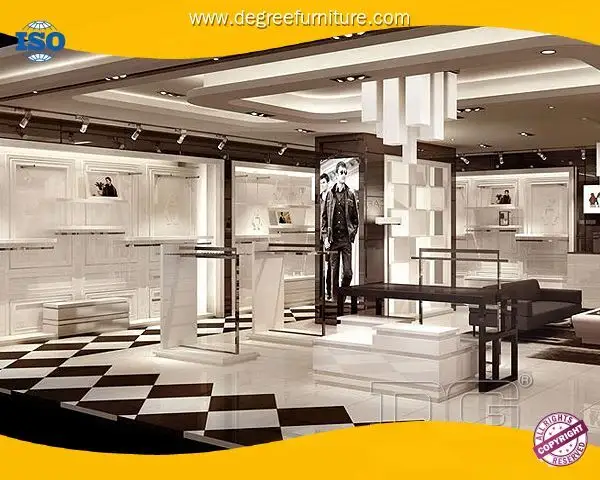 Luxury Wood Clothes Store Display Shelf 1