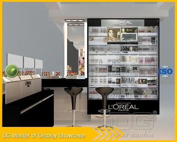 Modern Wooden Makeup Display Rack - Eco-Friendly 1