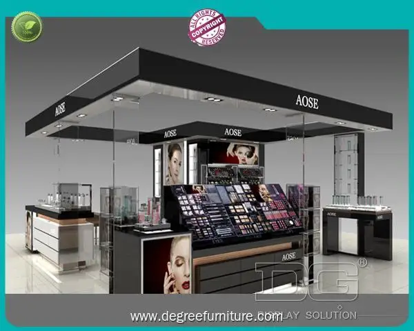 Luxury Cosmetic Display Kiosk Stand - Modern Design 1