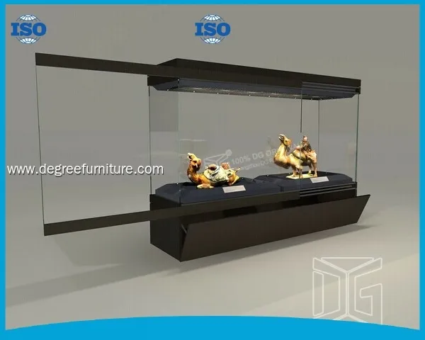Custom Museum Display Case with LED Lighting & Automatic Opening System 1