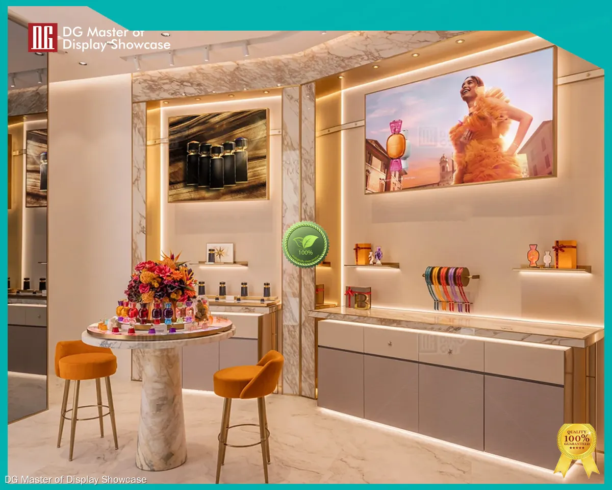 Luxurious Perfume Showcase Factory: High-End, Organized Design 1