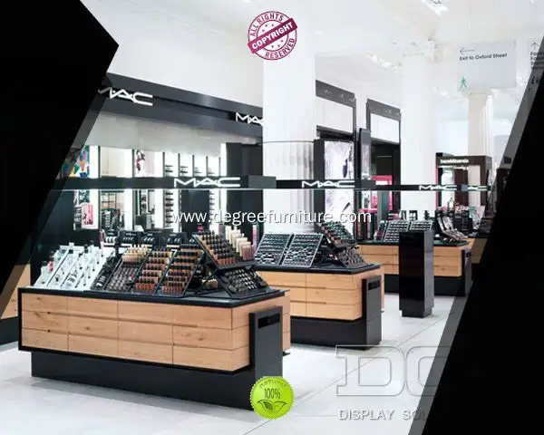 Golden Luxury Cosmetic Display - Eco-Friendly & Customized 1