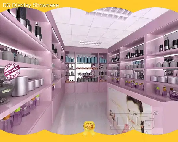 Pink Cosmetic Display Rack and Counter - Manufacturer Direct Sale 1