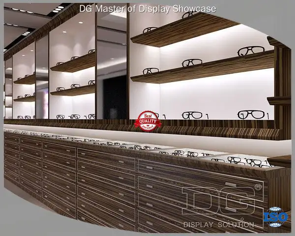 Custom optical shop display cabinets factory Manufacturer | DG Display Showcase 1
