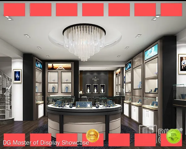 Custom jewelry store display fixtures manufacturer Manufacturer | DG Display Showcase 1