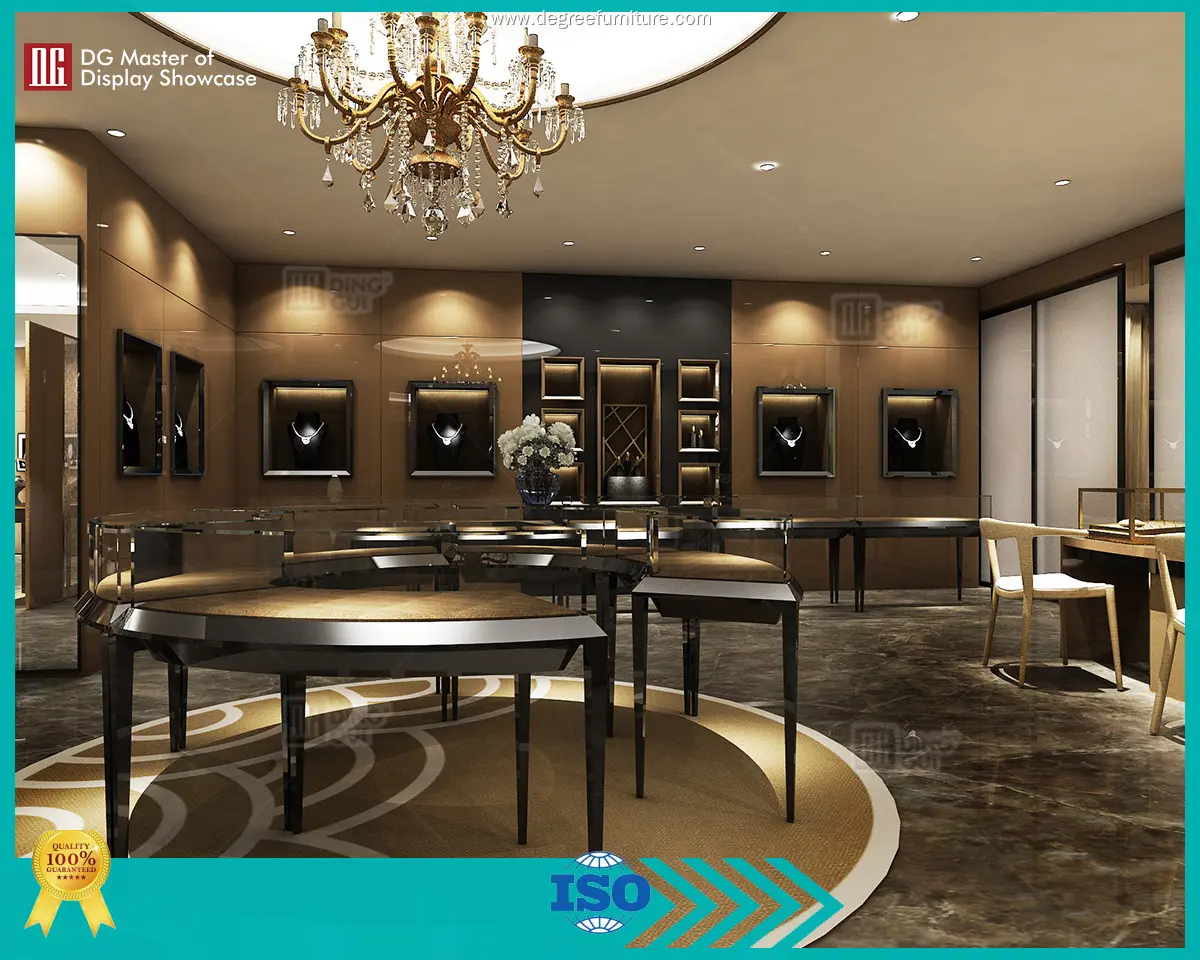 DG Display Showcase | high end jewellery wall showcase design solution 1