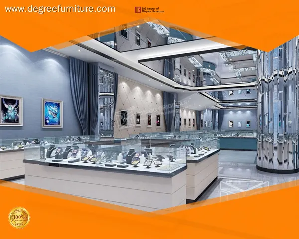 customized artificial jewellery showroom design factory | DG Display Showcase 1